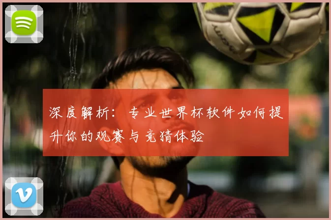 深度解析：专业世界杯软件如何提升你的观赛与竞猜体验